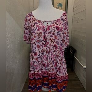 Torrid Baby‎ Doll Boho Floral Blouse Size 1X
